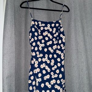 Princess Polly Blue and White Spaghetti Strap Slip Dress